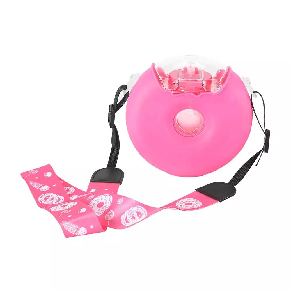 Donut Sprinkle Water Bottle with carry strap