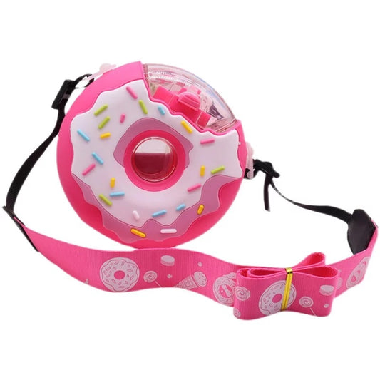 Donut Sprinkle Water Bottle with carry strap